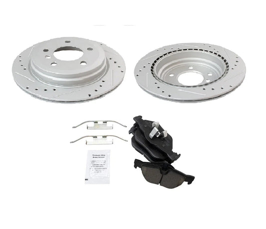 Rear Ceramic Brake Pad & Performance Rotor Kit for 328i 328xi X1