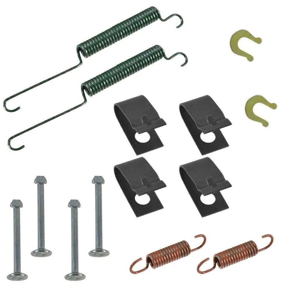 Rear Brake Shoes 2 Drums & Hardware Spring Kit w/Fluids for Honda Civic Fit