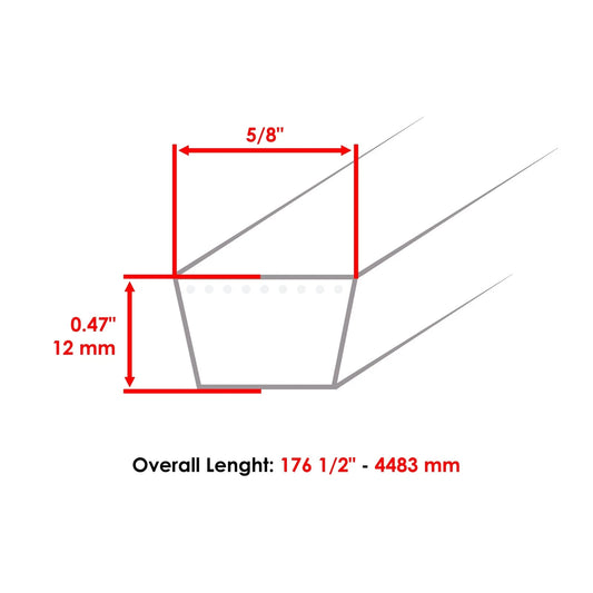 Aramid 60" Deck Belt For Husqvarna PZ29 PZ34 PZ60 PZT60 PZ6029 PZ6030 Z560