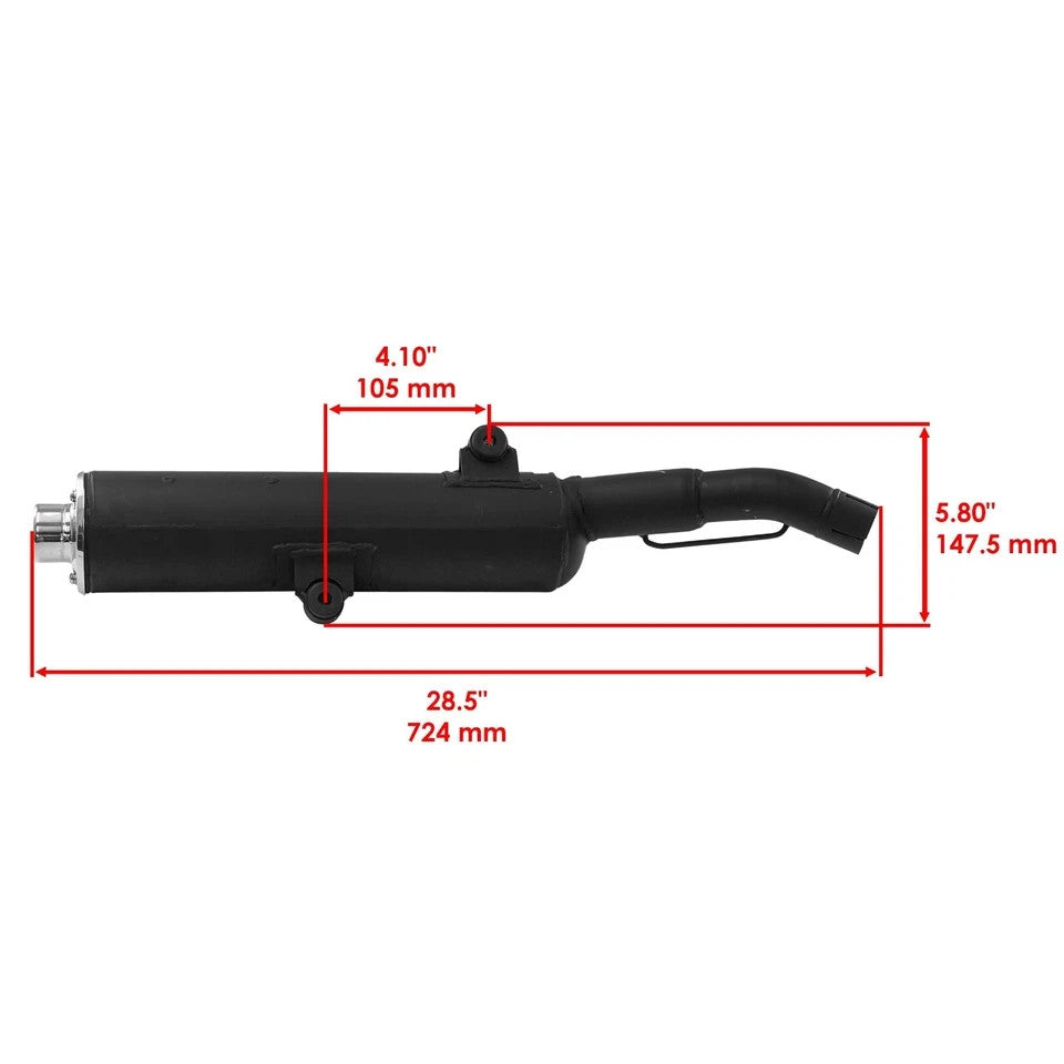 Exhaust Muffler W/Exhaust Pipe for Suzuki LT-Z400 Z Quadsport Z400 2003-2008