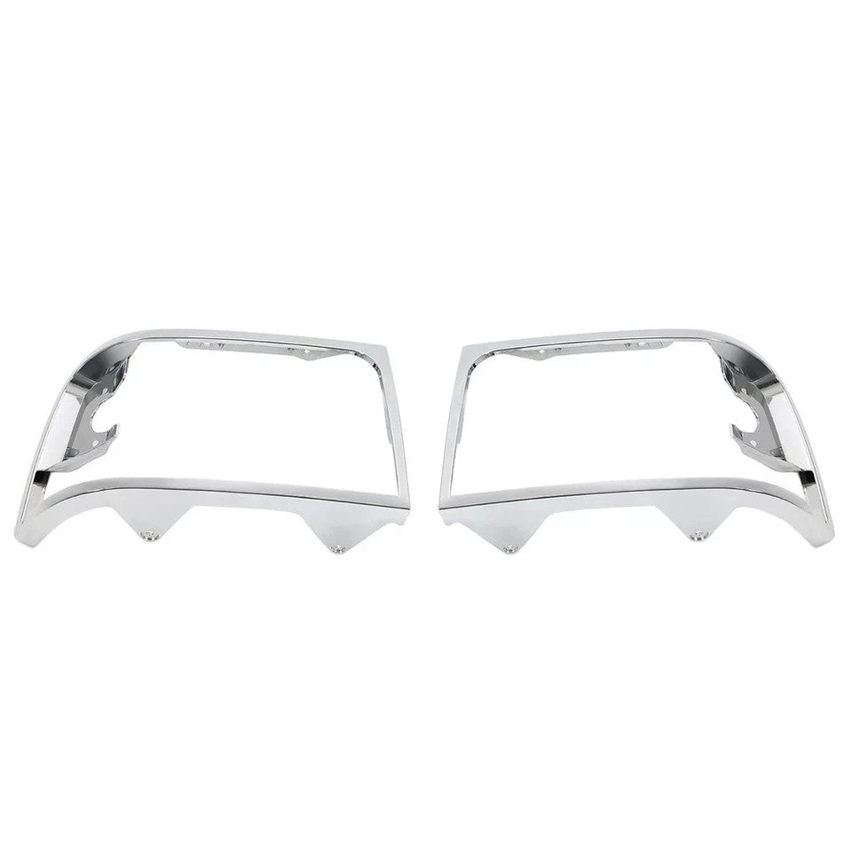 HECASA For Ford F150 F250 F350 Bronco 1992-1997 Grille Headlight Door Kit Chrome