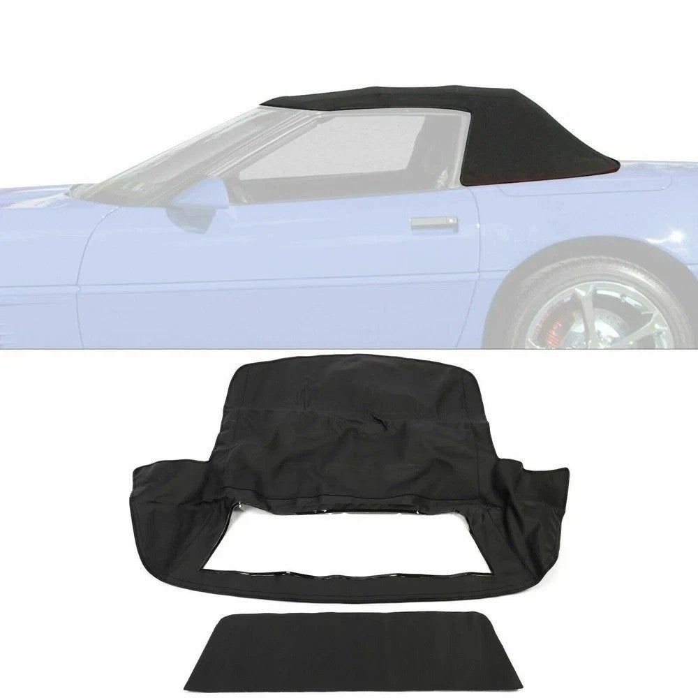 HECASA Black Convertible Soft Top W/ Clear Window For Chevy C4 Corvette 1994-96