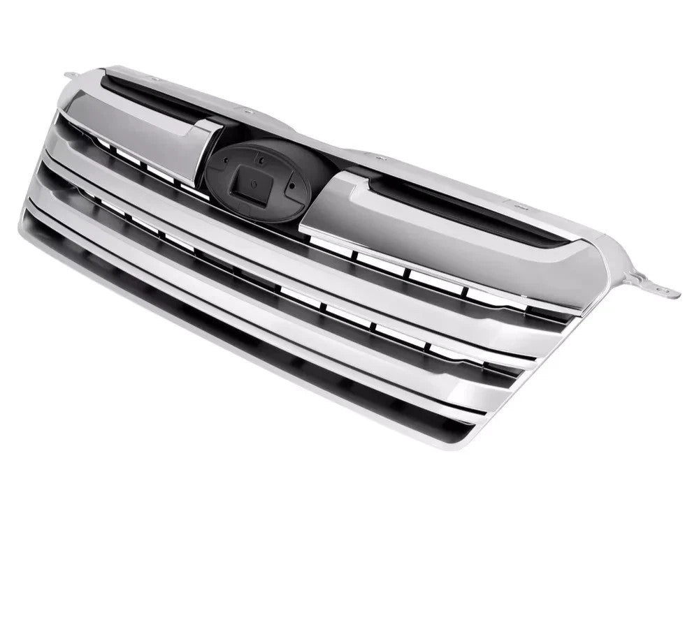 HECASA Chrome Front Grille w/Black Insert Grill ABS For Subaru Outback 2013 2014