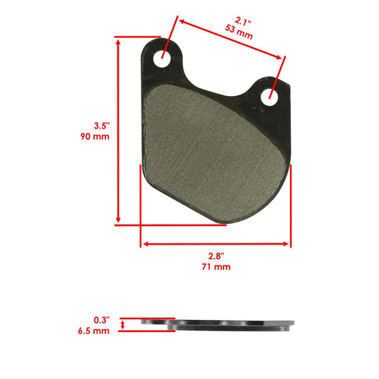 Brake Pads for Harley Davidson Xlh 1000 Sportster 1979 1980 1981 Front Rear Pads