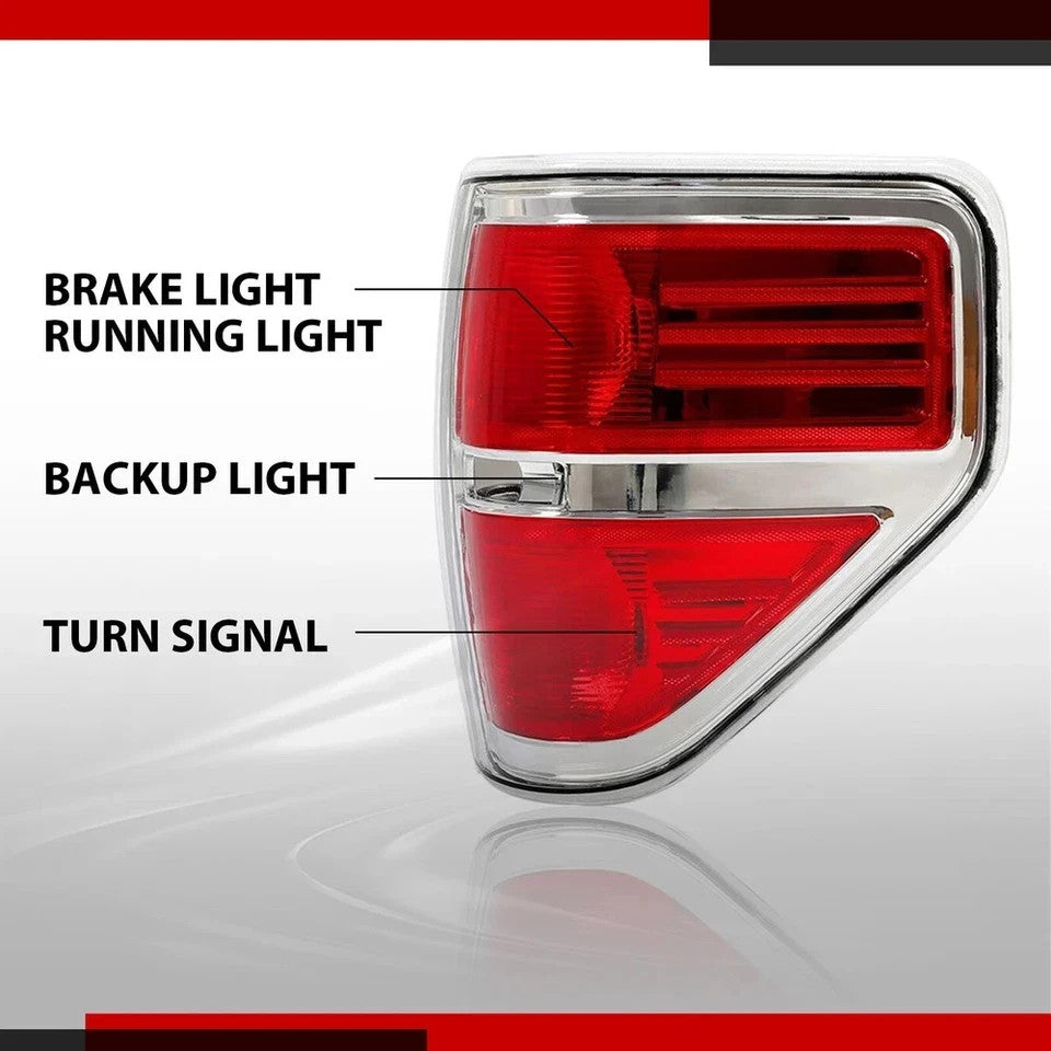 Rear Tail Lights Brake Lamps Set For Ford F150 F-150 Pickup 2009-2014 Left+Right