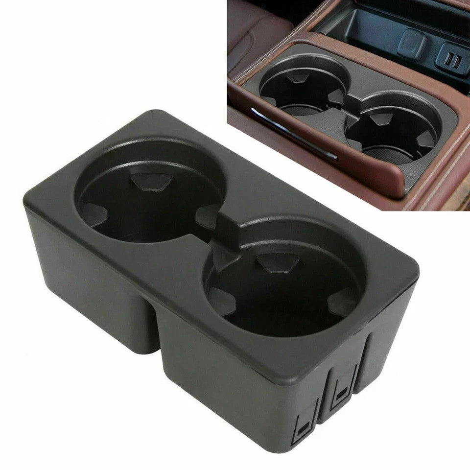 Dual Console Cup Holder Insert Drink For 07-14 Chevy Silverado Tahoe GMC Sierra