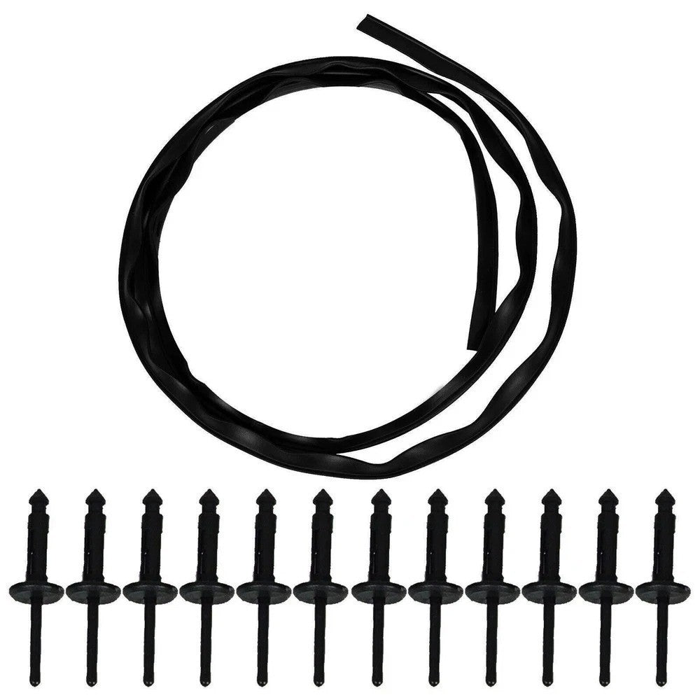 Front Bumper Hood Weatherstrip Seal w/ RivetsFit For 08-22 Dodge Challenger