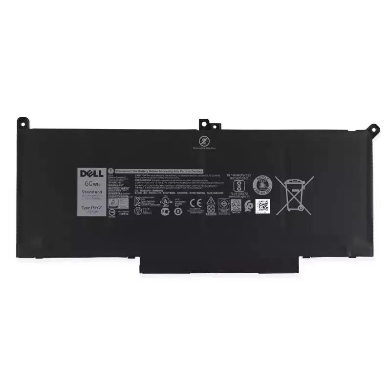 NEW Genuine 60Wh F3YGT Battery For Dell Latitude 7280 7380 7290 7490 7390 E7480