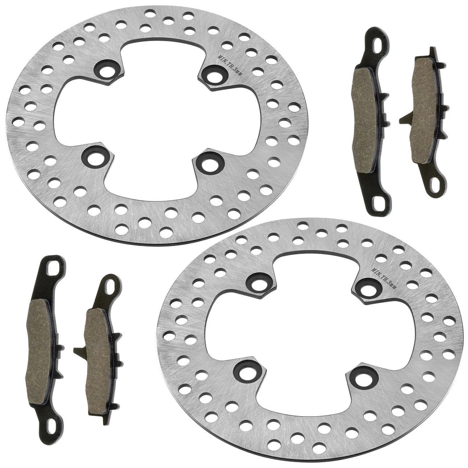 2 Front Brake Disc Rotor Pad for Kawasaki Prairie 650 KVF650A KVF650B 2002-2003