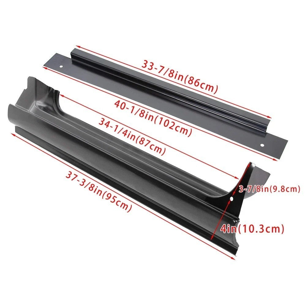 For 67-72 Chevy C10 Truck LH RH Side Full Rocker Panels Inner Patch Panels 4PC
