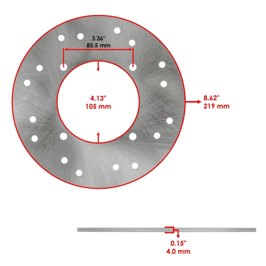 Rear Brake Disc Rotor W/ Pads for Polaris Sportsman 500 450 2003 2004 2005 2006