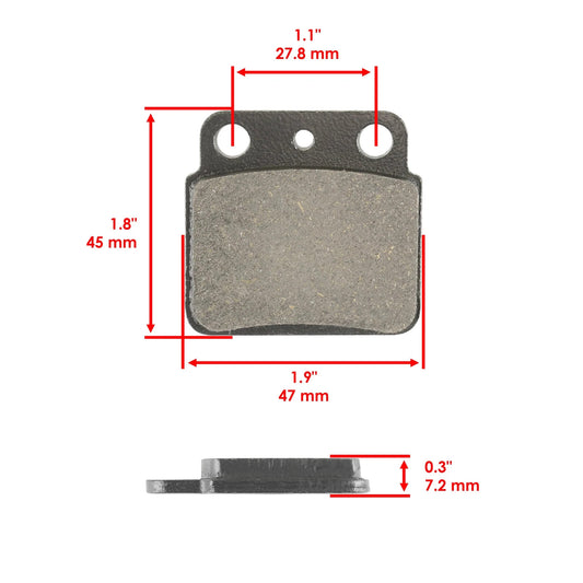 Rear Brake Pads for Suzuki LT-Z400 LTZ400 LT-Z400Z LTZ400Z Quadsport 2003-2014