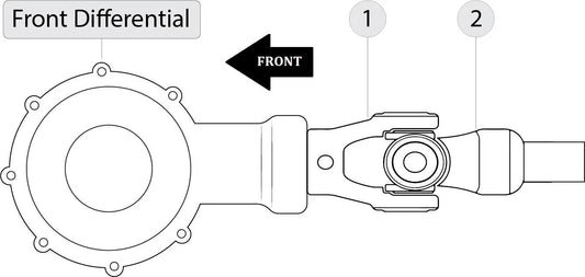 Front Differential Yoke W/U-Joint for Suzuki LT-A500F LT-F500F Vinson 500 02-07