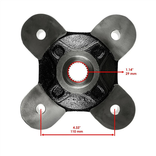Front Rear Wheel Hub for Polaris RZR XP Turbo/RZR XP 4 Turbo 2018-21 w/ Bearing