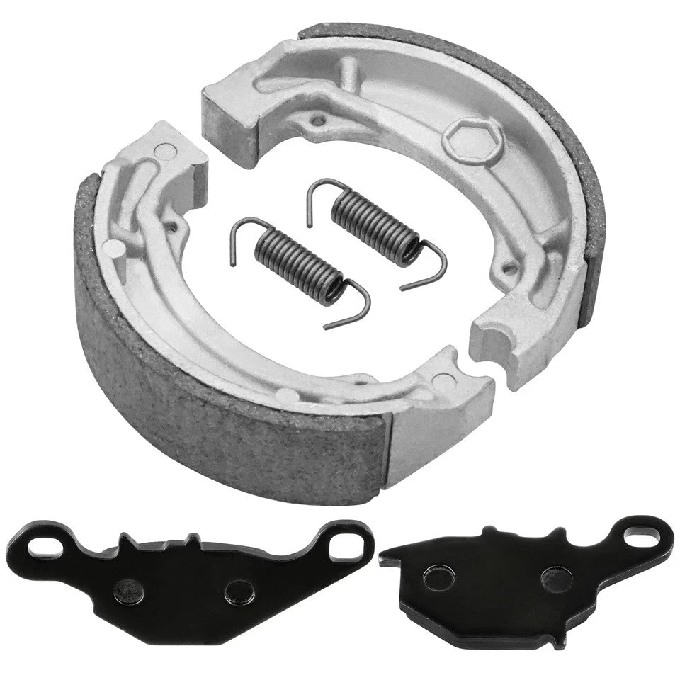 Front Brake Pads and Rear Brake Shoes for Suzuki DR-Z125L DRZ125L 2003-2019