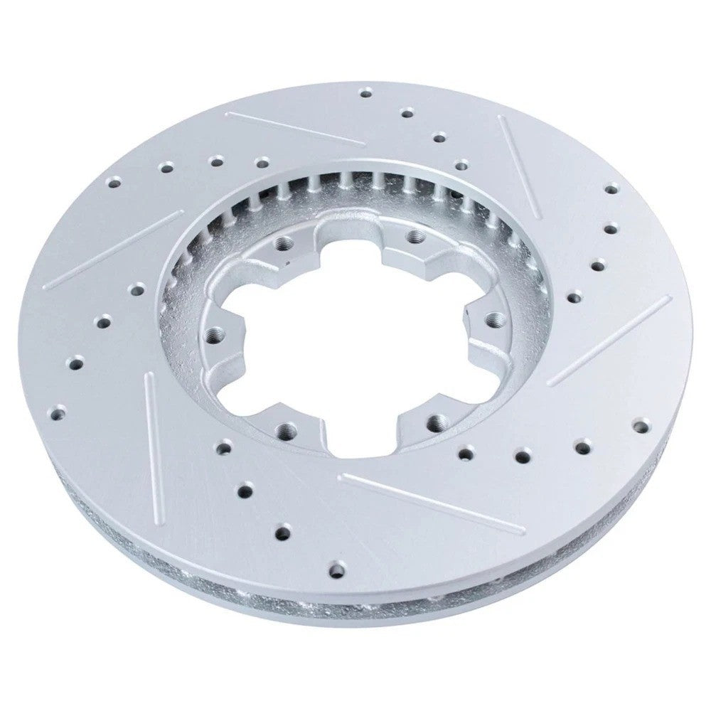 Performance Drilled & Slotted Brake Rotor & Ceramic Pad Front Set New