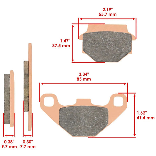 Brake Pads for Suzuki 500 LTA500 LT-A500 Vinson Front Rear Brakes 2003-2007