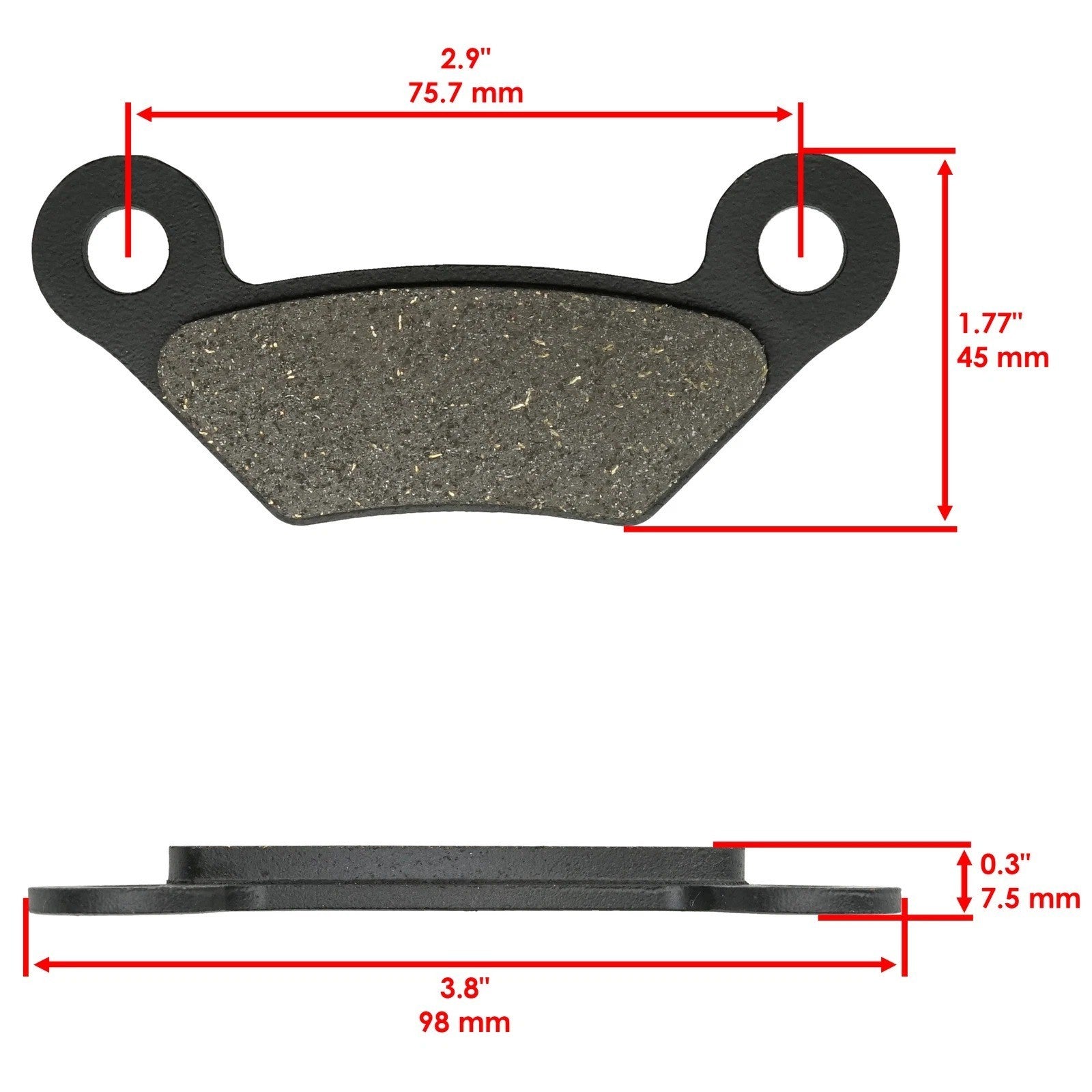 Caltric Front & Rear Brake Pads For John Deere Gator XUV 825i 825M 855M S4