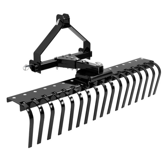 50-Inch Black Landscape Rake Comb For Class 0 Tractors With Three-Point Hitch