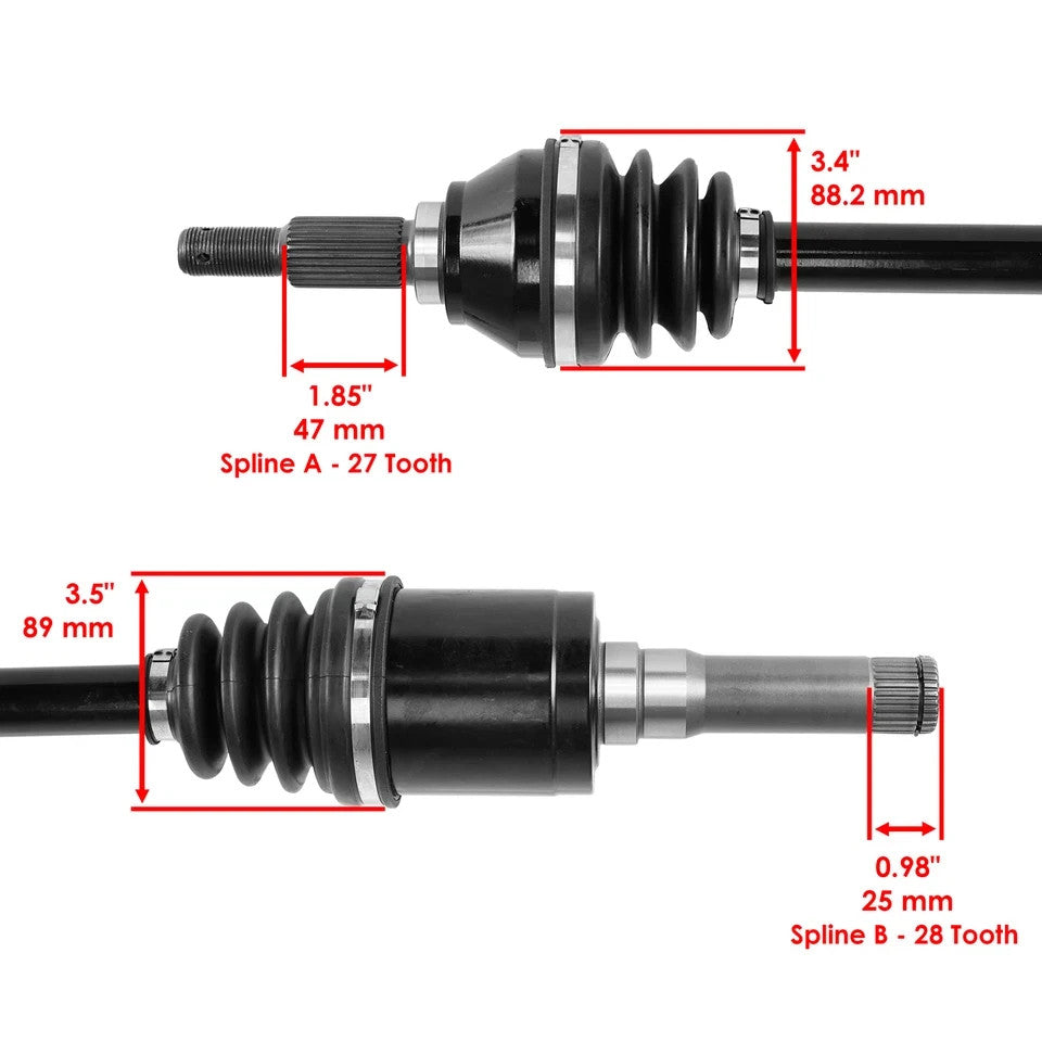 for John Deere Gator XUV 825i 4X4 Gas PC9958 Front Left and Right CV Joint Axle