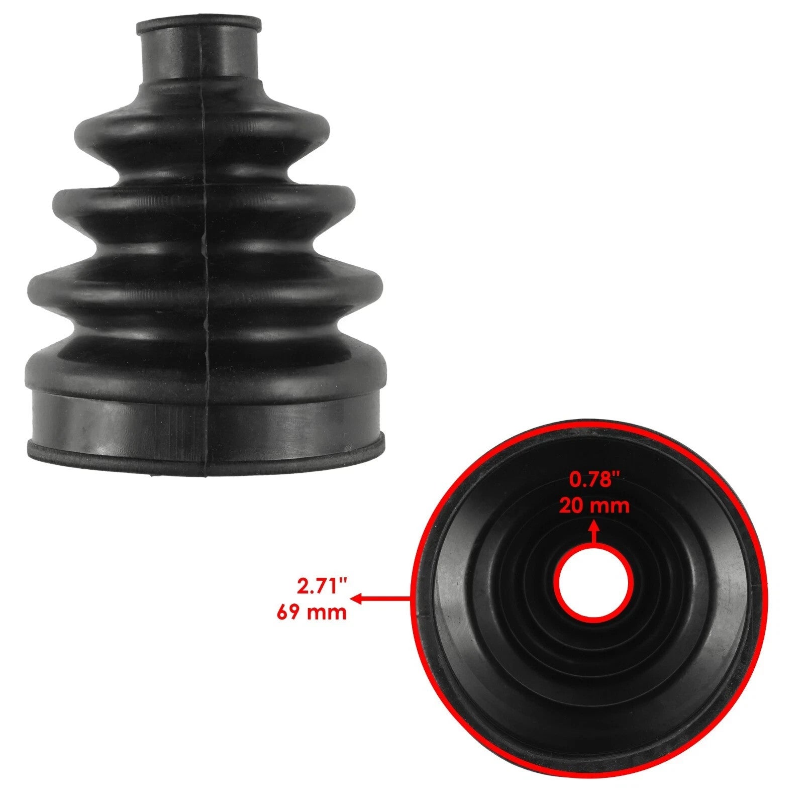 2 Rear Axle Inner Outer CV Boot Kit for Can-Am Outlander 400 4X4 EFI 2009-2012
