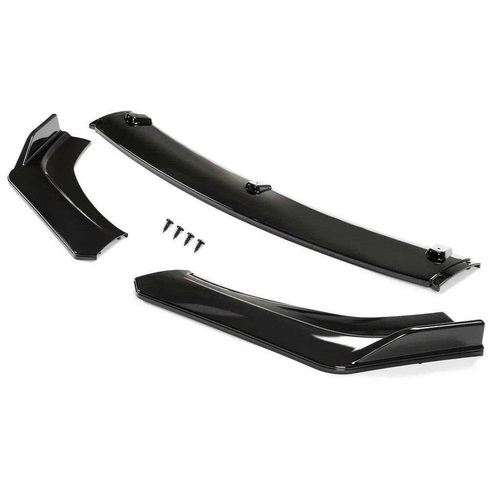 For Honda Civic Sedan 2016-2020 2021 Painted Black Front Bumper Lip Body Spoiler