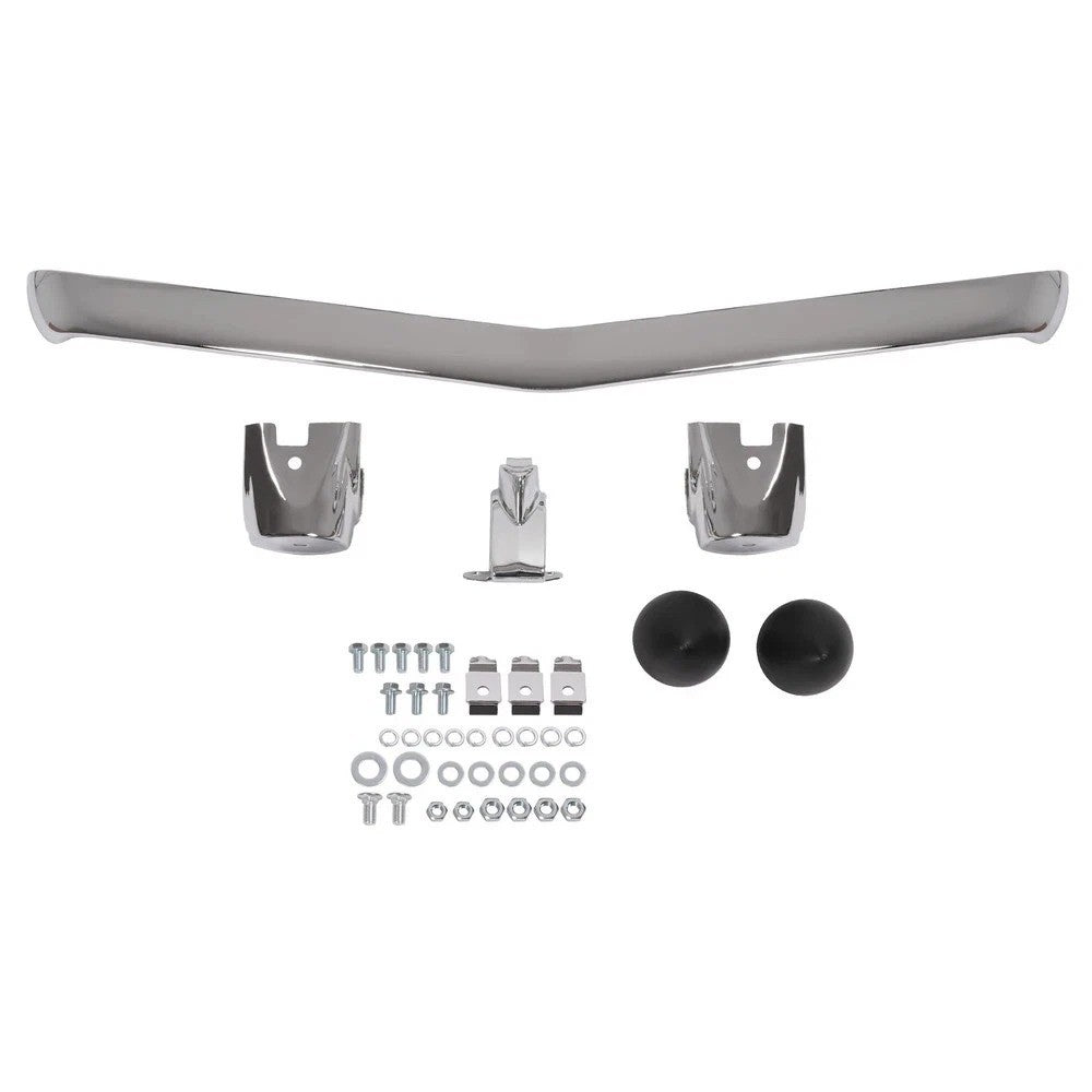 For 1959 Chevy Impala/Bel Air Front Chrome Bumper Grille Guard w/Rubber Bullets