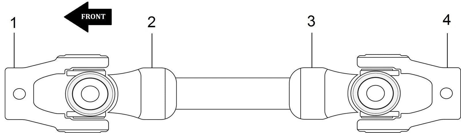 Rear Drive Shaft Pairing Yokes for Suzuki LT-F400F Eiger 400 4X4 Man 2002-2007