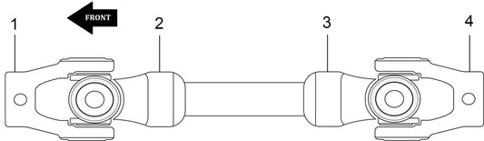 Rear Drive Shaft Pairing Yokes for Suzuki LT-F400F Eiger 400 4X4 Man 2002-2007