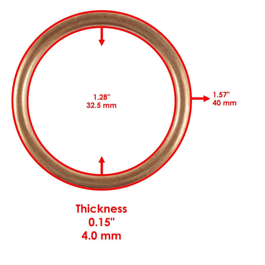 2 Exhaust Pipe Gaskets for Honda TRX400EX TRX400X Sportrax 400 2X4 1999-2013