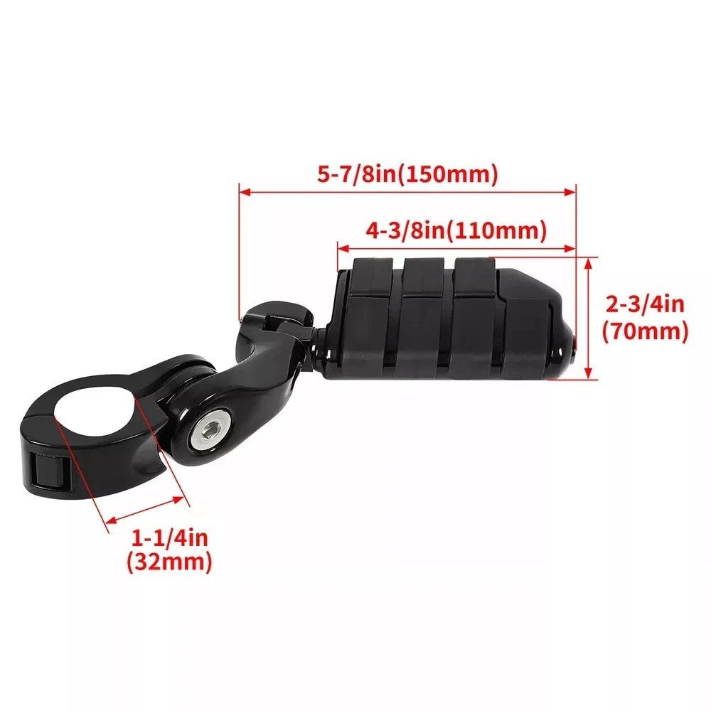 Motorcycle Black Highway Foot Pegs For Harley Davidson Touring Road Street Glide