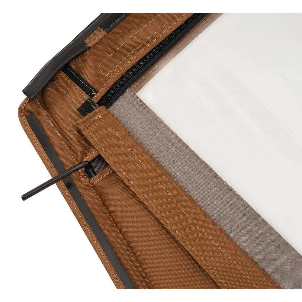 Soft Top Kit Tan Squared Front Upper Half Doors For 1987-1995 JEEP WRANGLER YJ