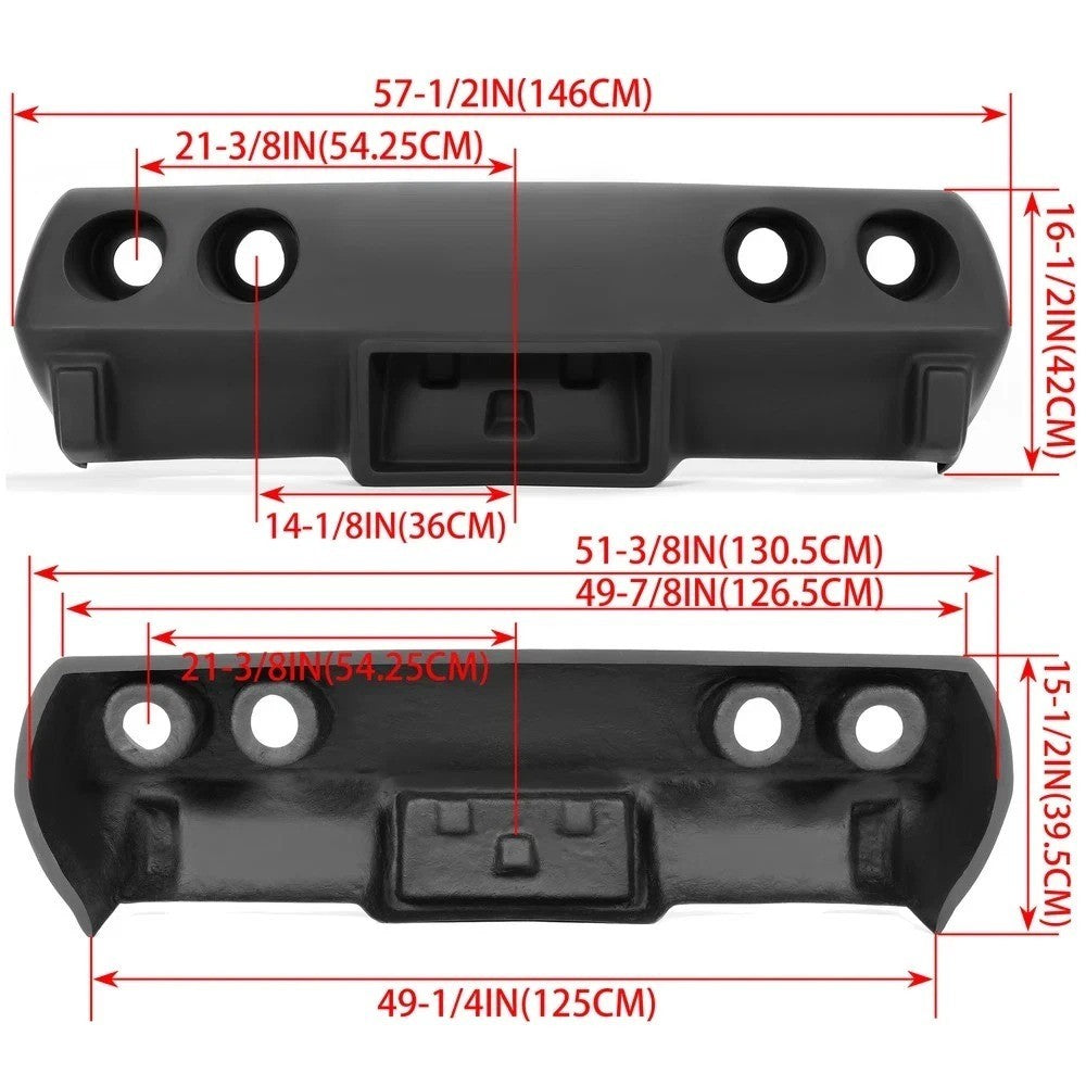 Primer Black Front Bumper + Rear Bumper Fiberglass For Chevrolet Corvette 75-79