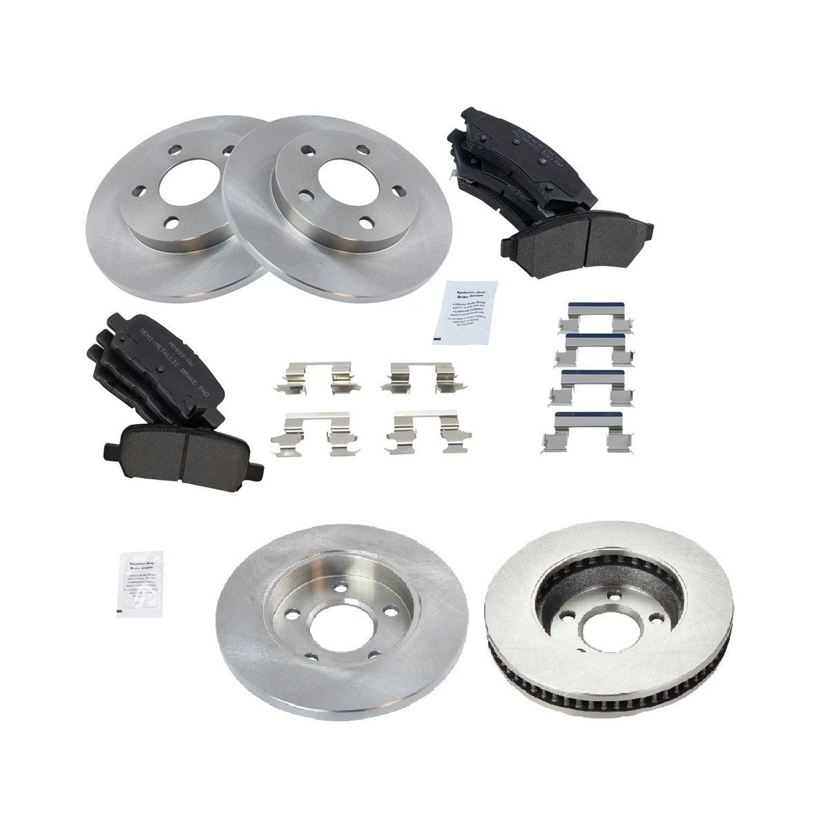Front & Rear Metallic Disc Brake Pad & Rotor Kit for Buick Pontiac New