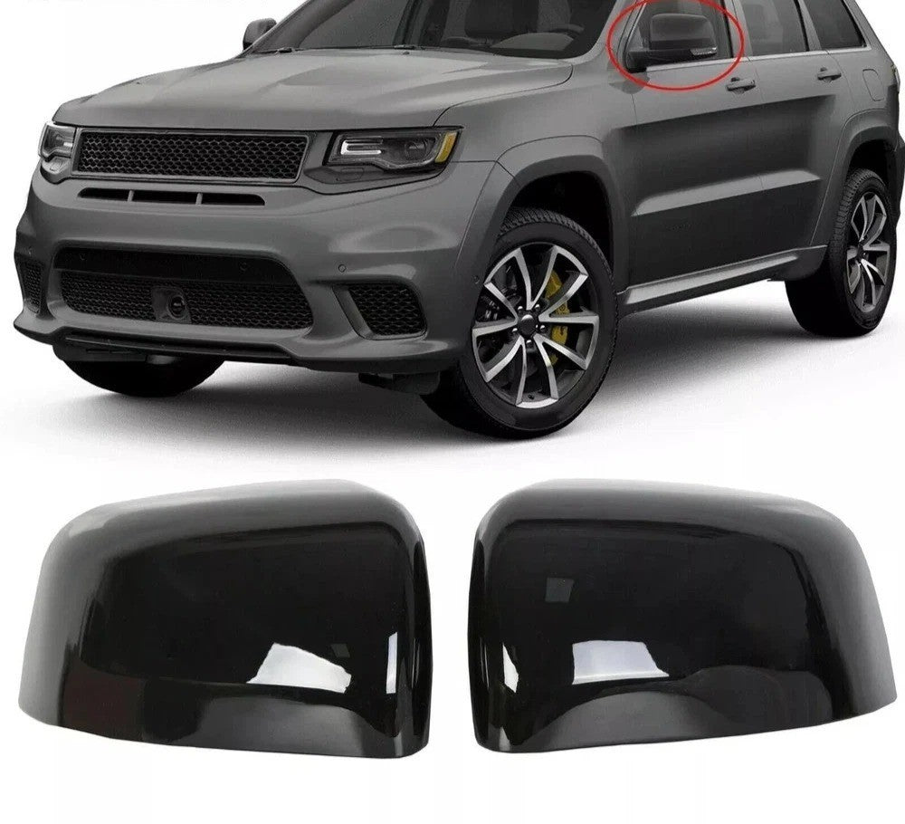 Rear View Mirror Covers Cap Trim For Jeep Grand Cherokee Dodge Durango 2011-2021