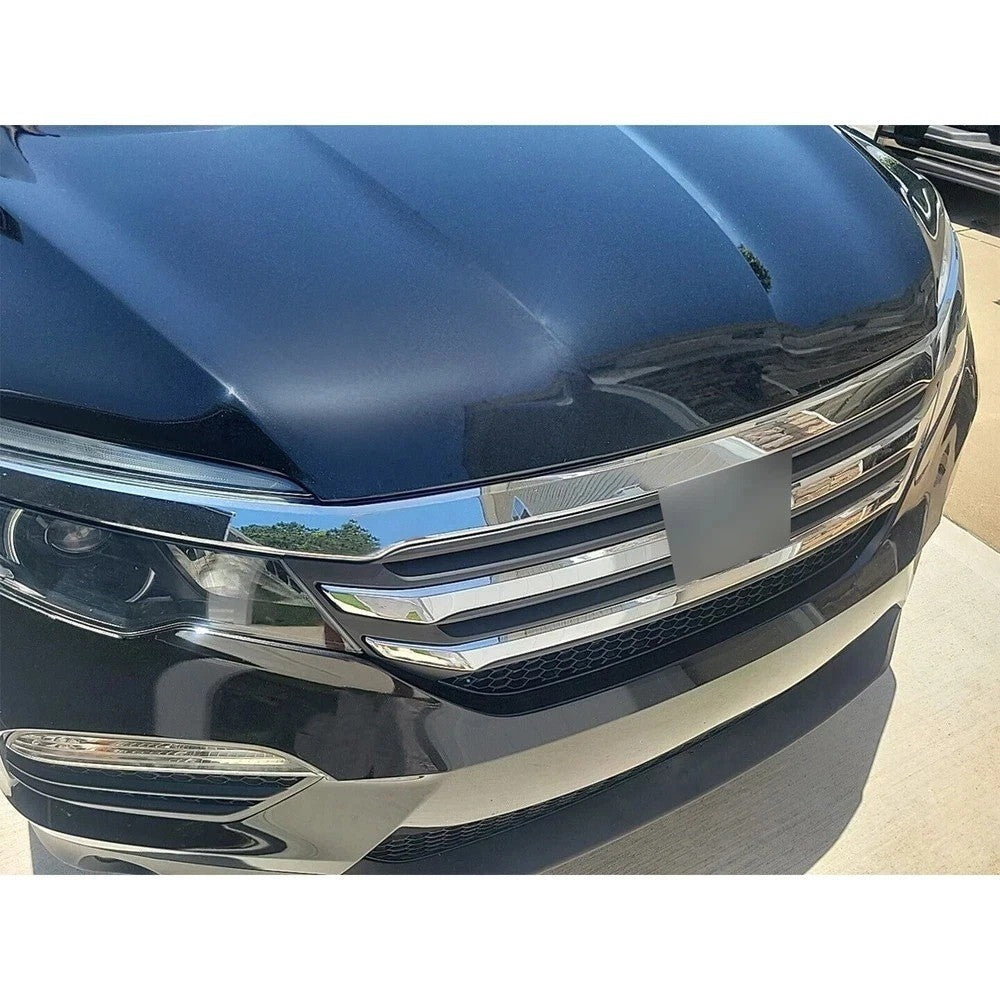For 2016 2017 2018 Honda Pilot Front Bumper Upper Grille W/Chrome Trim Molding