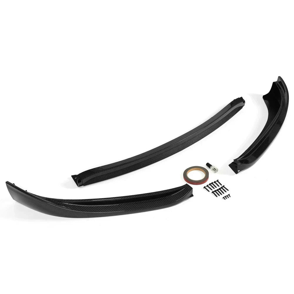 For Tesla Model S Sedan 12-17 JC Style Front Bumper Lip Kit-Carbon Fiber Printed