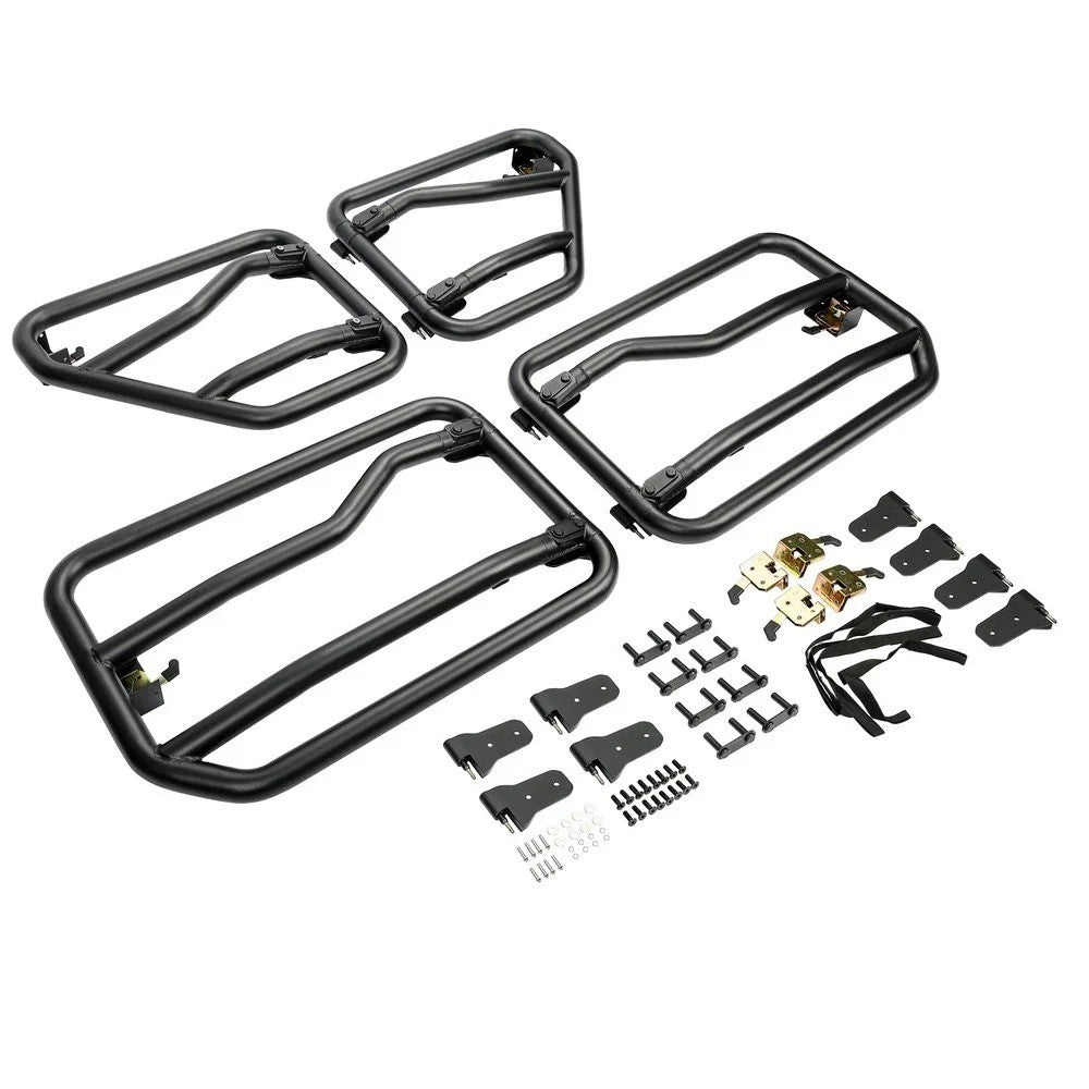 4Pcs Fit Jeep Wrangler JL 2018-2024 & Gladiator JT Steel Tube Tubular Half Doors