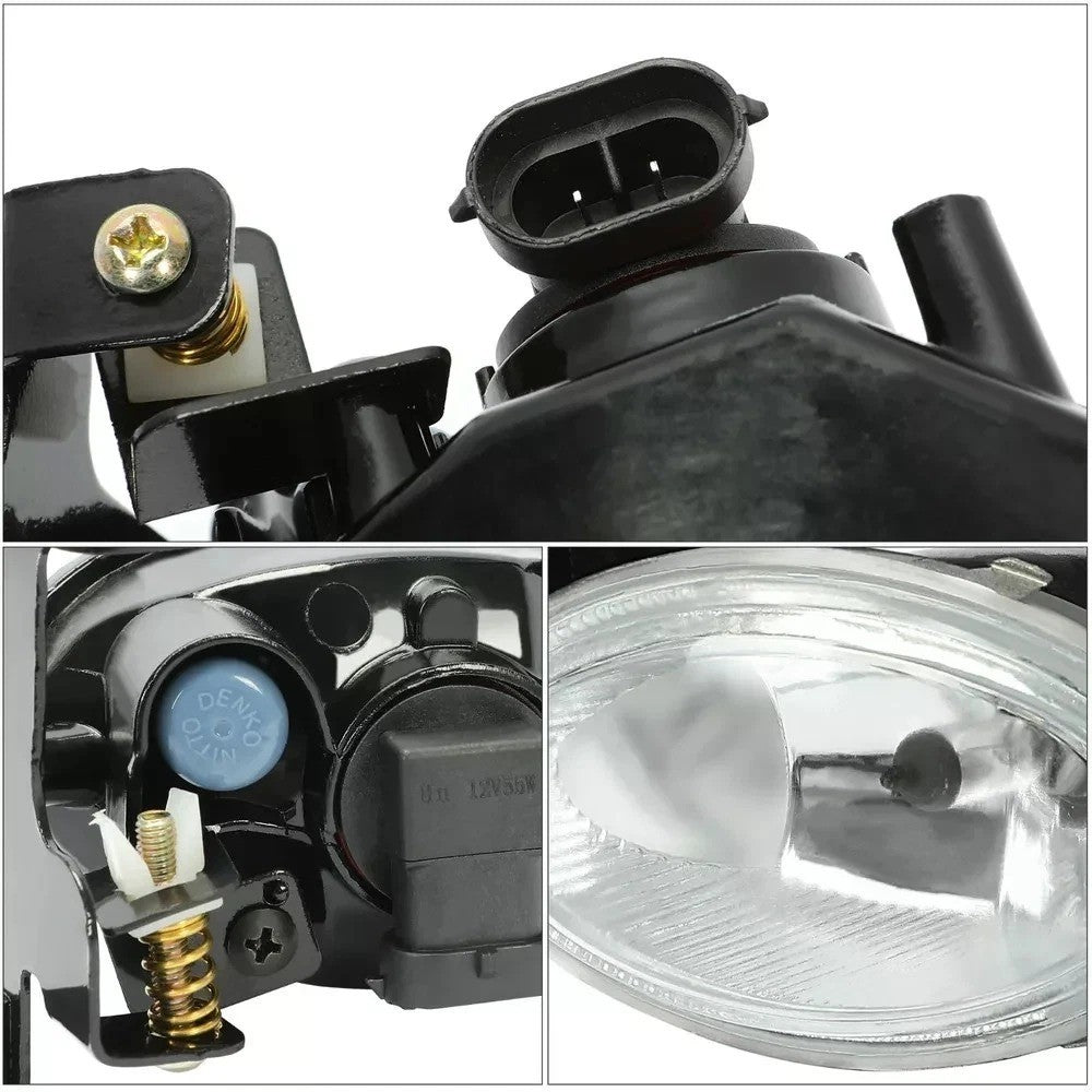 Pair Clear Lens Bumper Fog Light Lamp Assembly For Honda Civic 2-Door 2006-2008