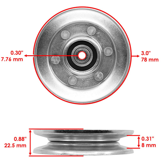 Caltric Drive Belt Idler Pulley For John Deere X500 X520 X530 X534 X540 X570