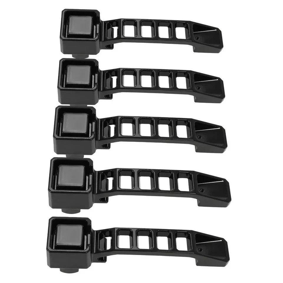 HECASA 5PCS Exterior Door Handles Powder Coated For Jeep Wrangler JK/JKU 07-18