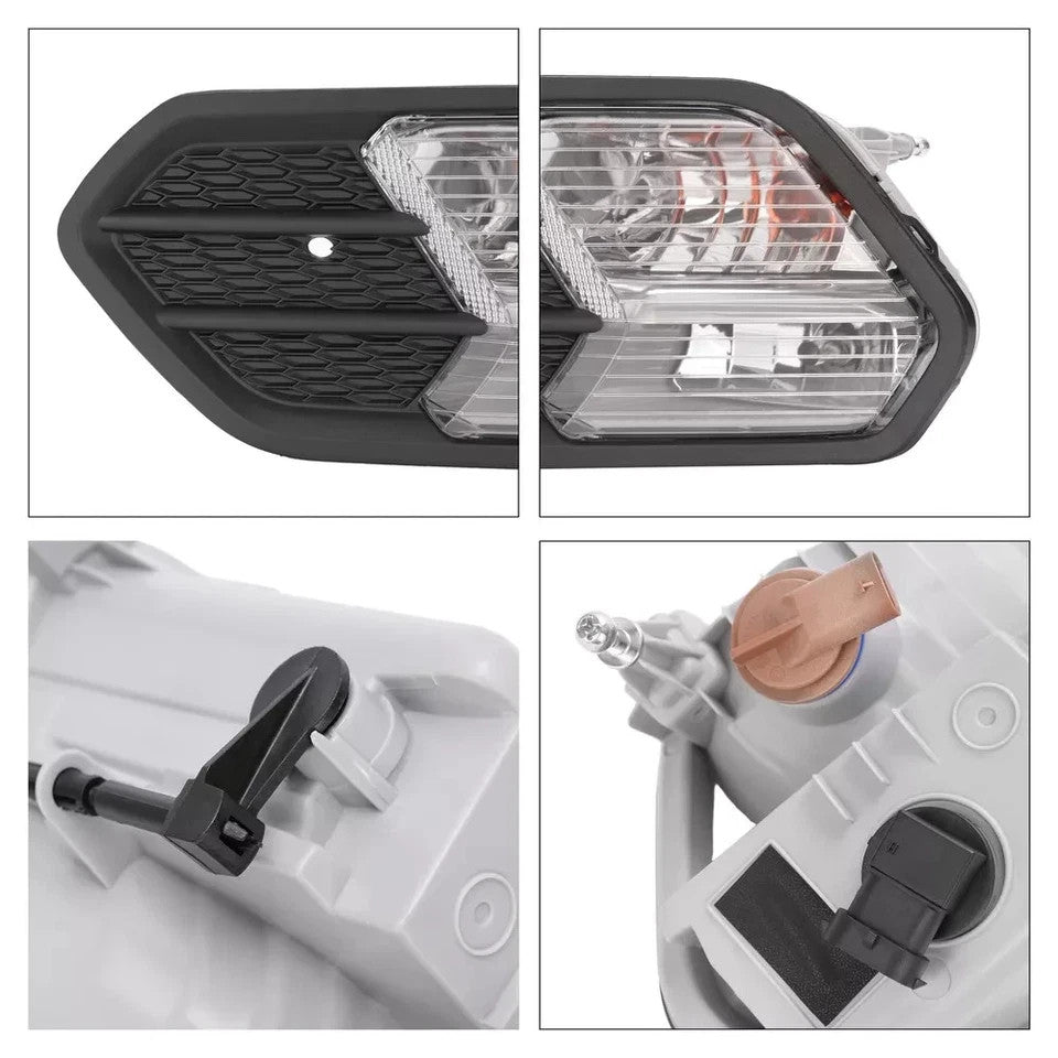 For Ford Escape 2017-2019 Left Driver Side Bumper Fog Light w/Bulbs &Black Cover