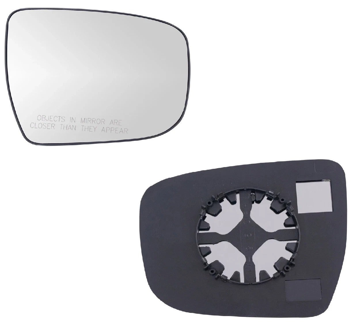 Exterior Non-Heated Mirror Glass w/ Backing Plate RH Passenger Side for Nissan