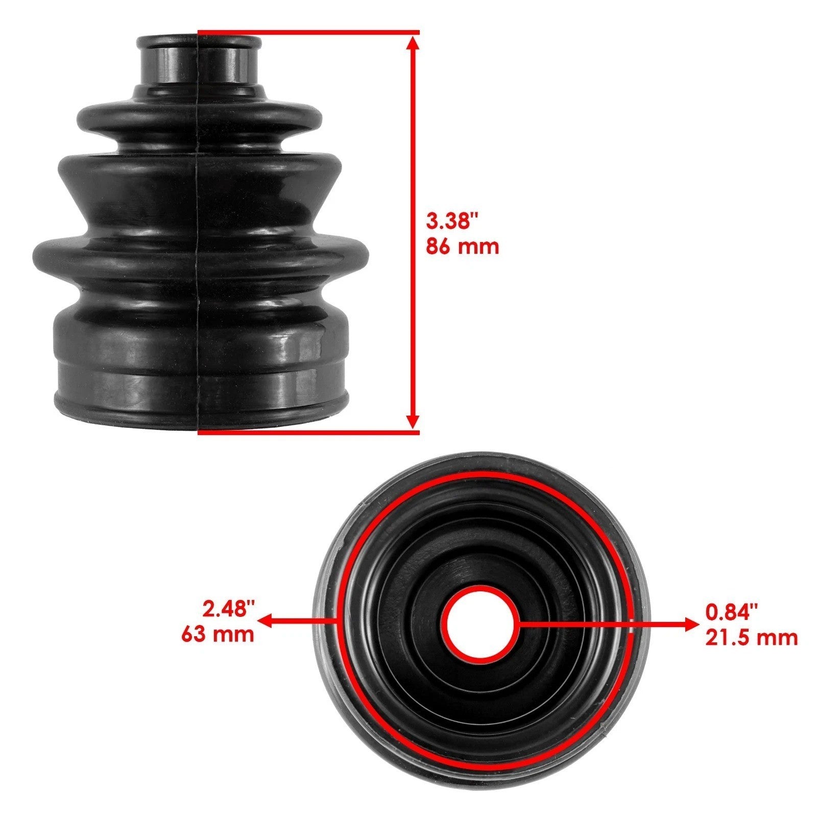 Front Axle Outer And Inner CV Boot Kit for Yamaha Grizzly 550 YFM550 4X4 09-14