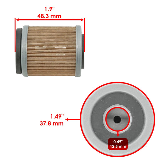 Oil Filter for Yamaha XT350 1985-2000 2-Pack / 5H0-13440-00-00 5H0-13440-09-00