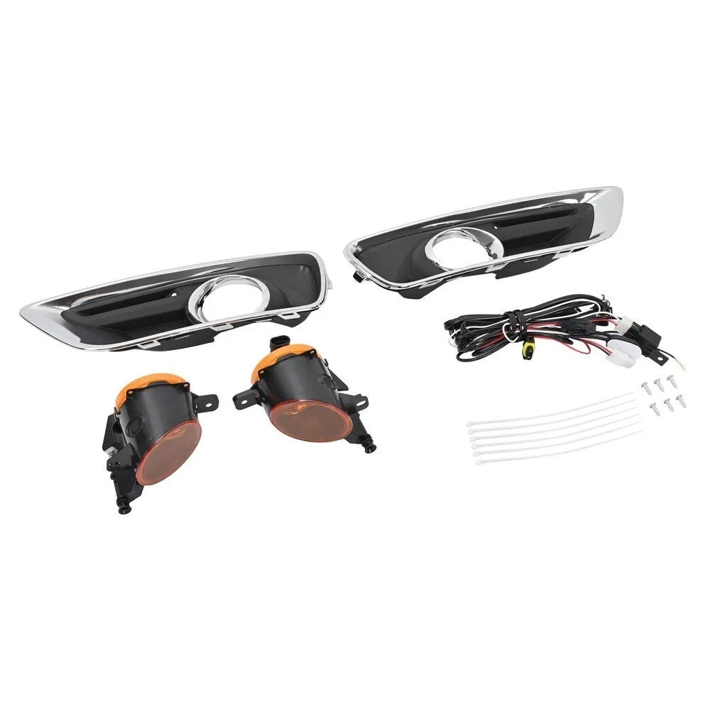 For Chevy Malibu 2013-2015 Fog Lights Driving Bumper Lamps w/Switch+Bulbs Pair