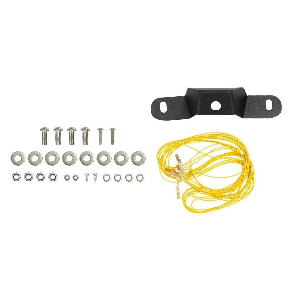 For Jeep Wrangler JK 07-18 Spare Tire License Plate Bracket Relocation W/ Light