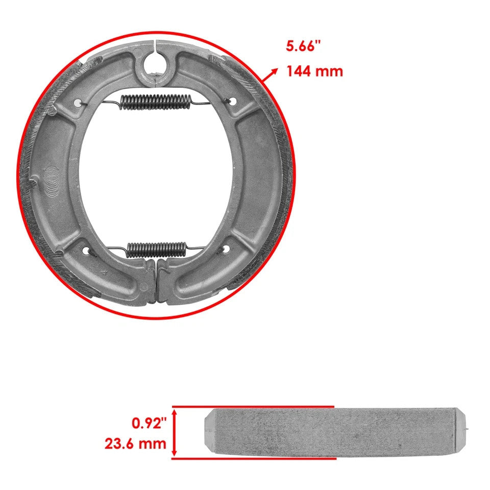 for Yamaha DT360 1974 / DT250 DT400 1975 1976 1977 1978 1979 Rear Brake Shoes