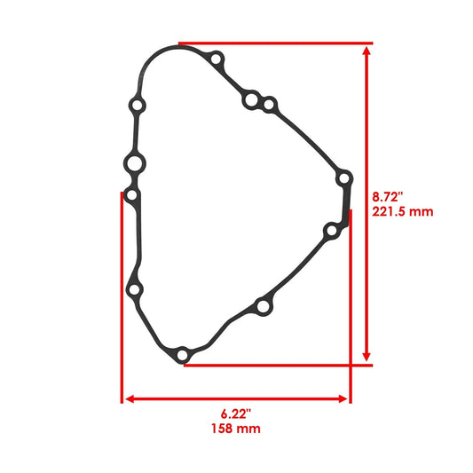 Caltric Left Crankcase Cover Gasket for Honda CRF450R CRF450RX 2017-2025