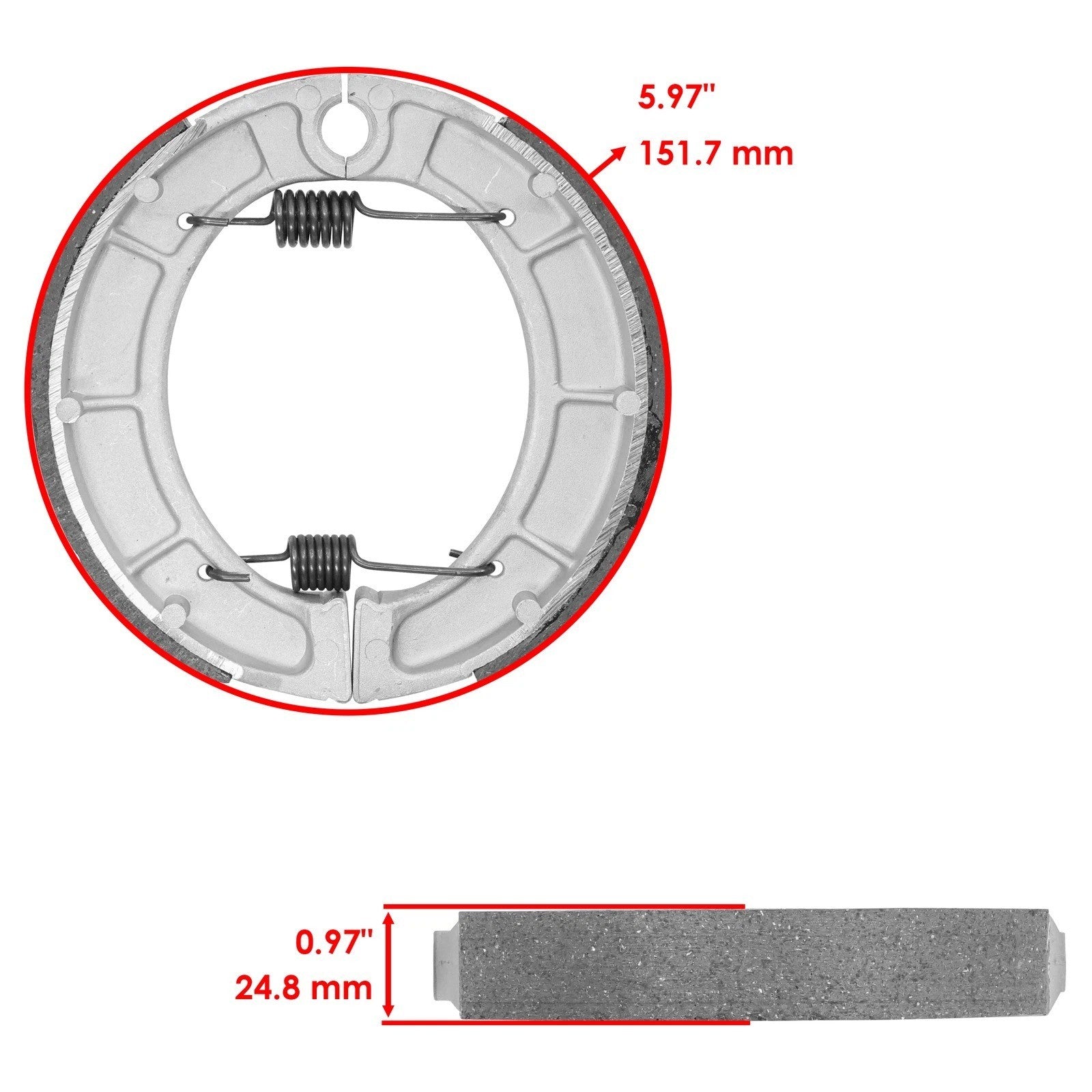 for Yamaha Sr250 Exciter 250 1980 1981 1982 1983 Front & Rear Brake Shoes